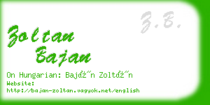 zoltan bajan business card